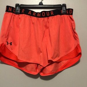 Under Armour Women's Bright Orange Athletic Shorts